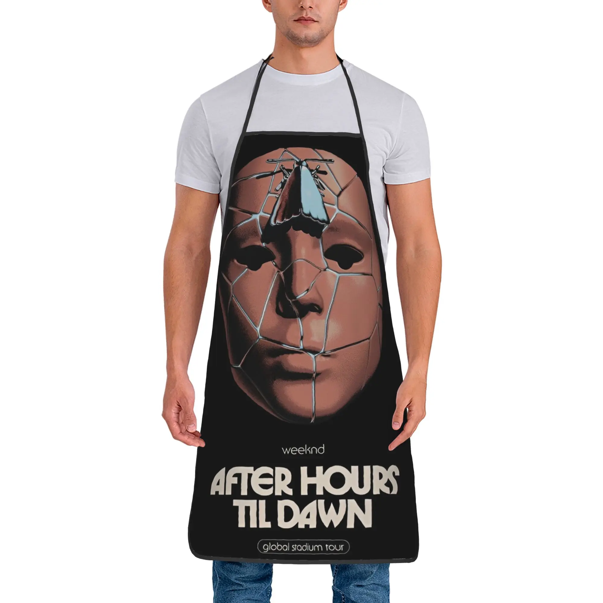 The Weeknd Singer  Music Album Tour Apron  Restraunt Barber Kitchen Accessories Cute Household Aprons without Pocket