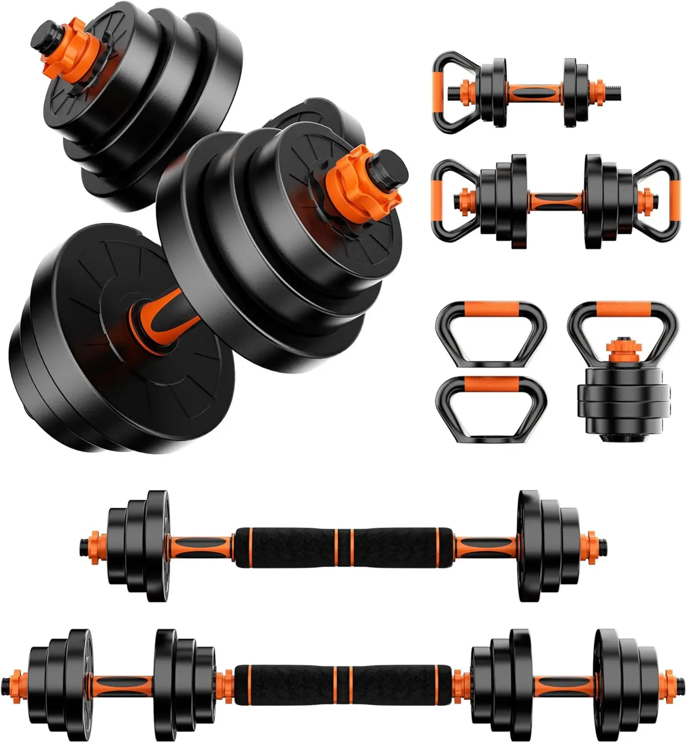 Adjustable Dumbbell Set 20-90LBS, 4-in-1 Home Gym Equipment for Men and Women