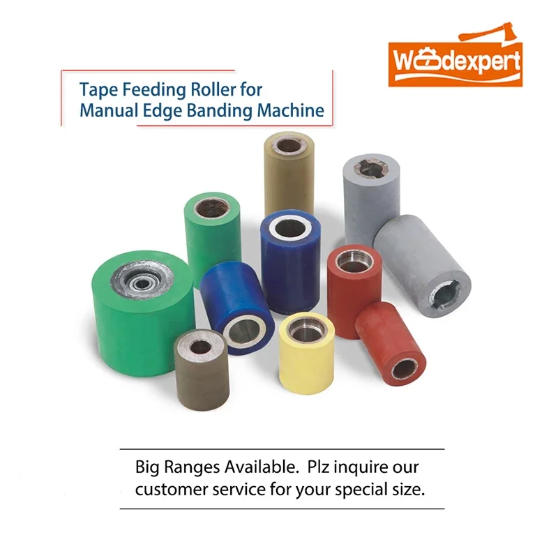 Edge Banding Tape Feeding Roller Wheel Rubber for Manual Edge Banding Machine Feeder Spare Parts 4pcs/Lot Woodworking