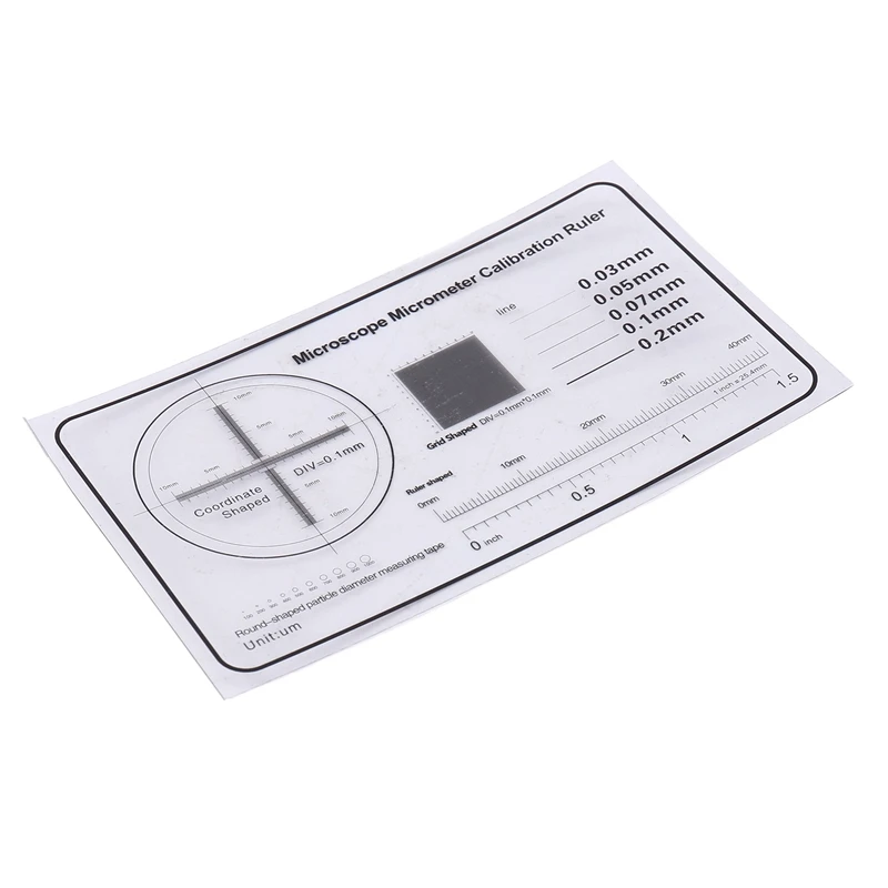 

XTECH Microscope Correction Ruler Optical Micrometer Correction Sheet Precision Instrument Detection Film Calibration Plate