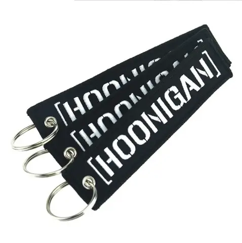 hoonigan keychain KEY Both Sides Embroidered Motorcycle Keychain Wholesale For Men Boyfriend