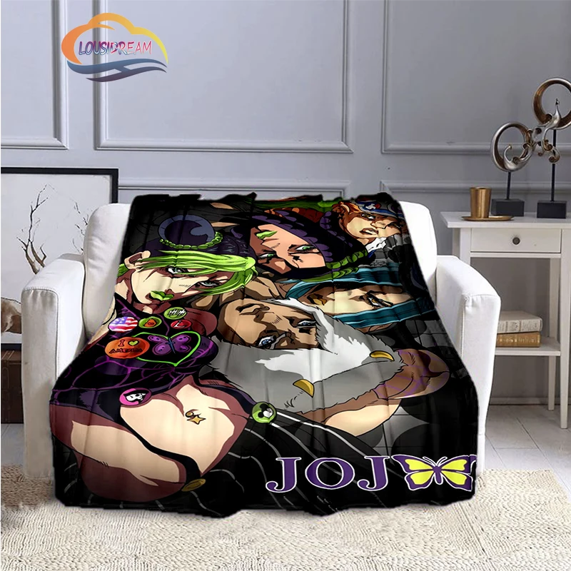 

Caricature JoJo’s Bizarre Adventure Stone Ocean Blanket Soft Fleece Throw Lightweight All Seasons Warm for Couch Quilt