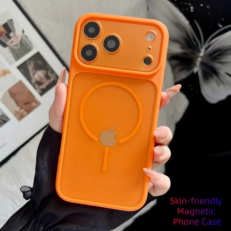 Für MagSafe Magnetische Hautfreundliche Matte Transparente Handyhülle für iPhone 17 Air 16 Plus 15 14 13 12 11 17 Pro Max Kameraschutz-Cover