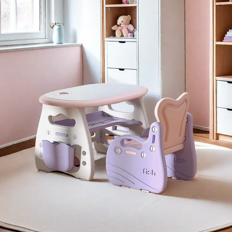 

Child Table Chair Set Baby Children Desk Preschool Kids Children's Classroom Elementary Plastic Student Biurko Dla Dziecka Girl