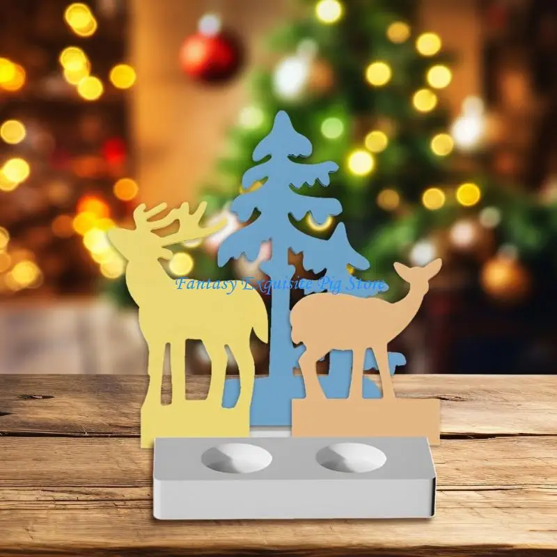 

Reindeer Ornament Silicone Crafting Mold Flexible Capacity Christmas Tree Decoration Holder Making Tool
