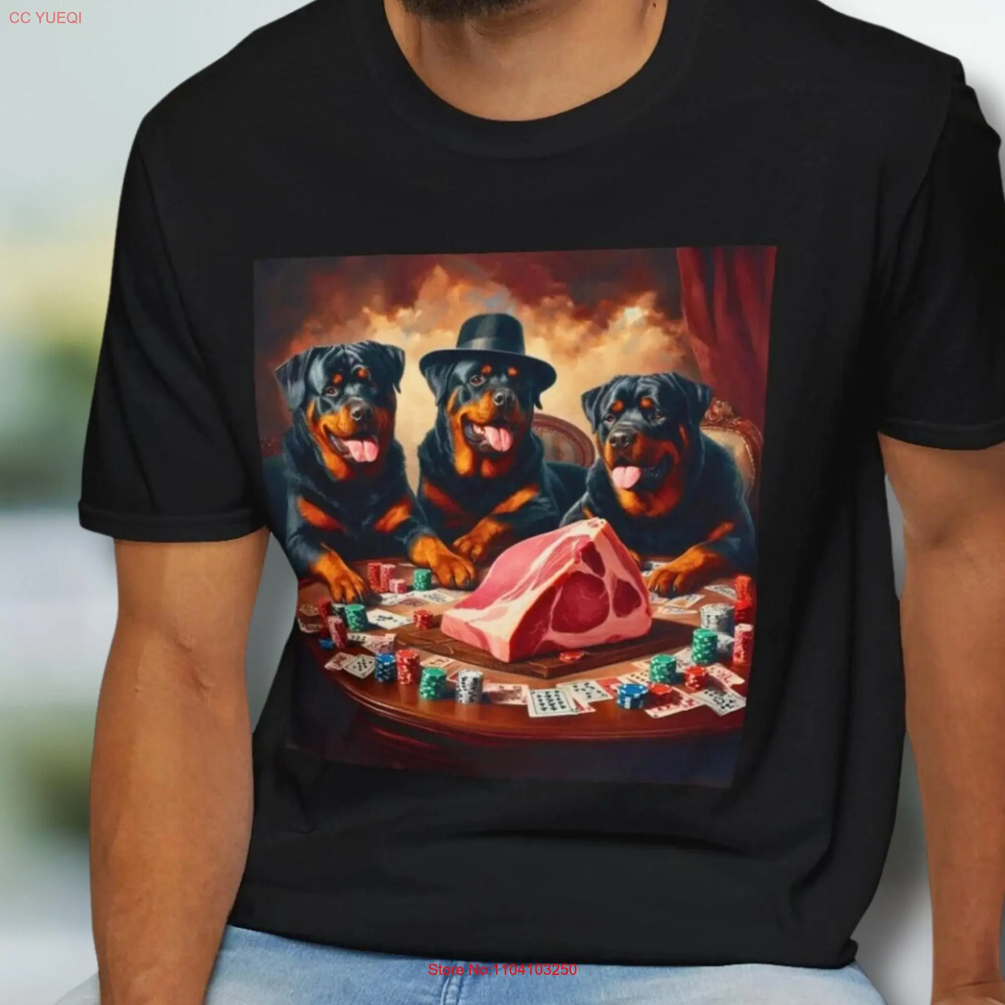 bife-alto-t-camisa-eco-amigavel-rottweiler-rottie-jogando-jogos-de-cartas-de-poquer-tripulacao-colar-topo-cao-humor-super-macio