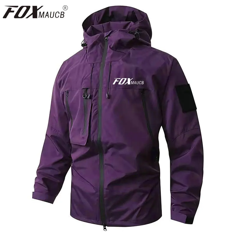 

FOXMAUCB New 2025 Mens Fall Winter Wind Waterproof Outdoor Mountain Road Riding Clothes Warm Bike Motocross Cycling Jacket S-3XL