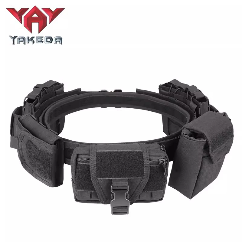 YAKEDA 5-in-1 Tactical Belt Waist Pack Outdoor Patrol Multi-functional Mountaineering Storage Bag Hunting Gear Belt Pocket Bag