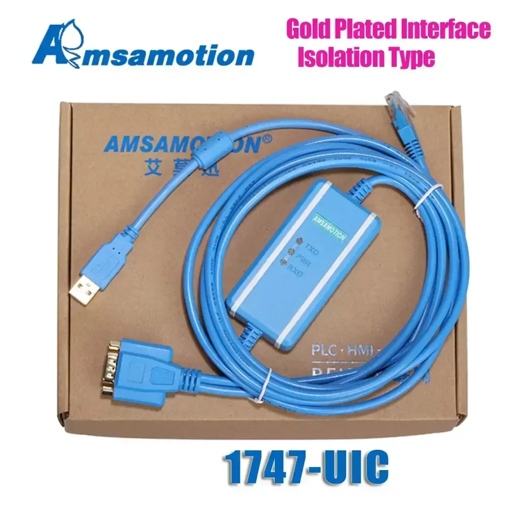 Фото Кабель для загрузки программ ПЛК серии Allen Bradley SLC, совместимый с 1747-UIC, USB-конвертер интерфейса RS232/DH-485 USB-1747-PIC