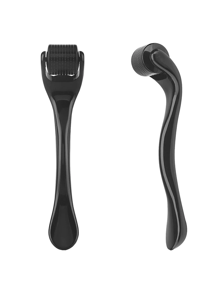 Nouveau noir 540 aiguilles pour le corps du visage croissance des cheveux rouleau Derma pour la peau barbe 0.2mm 0.25mm 0.3mm aiguille Micro visage rouleau outil