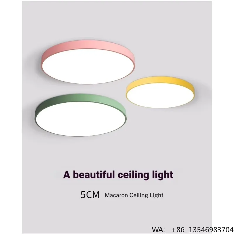 ERS High Quality Modern Round Ceiling Lamp Remote Control Black White Smart  Indoor Living Room Decoration  Led  Ceiling Light