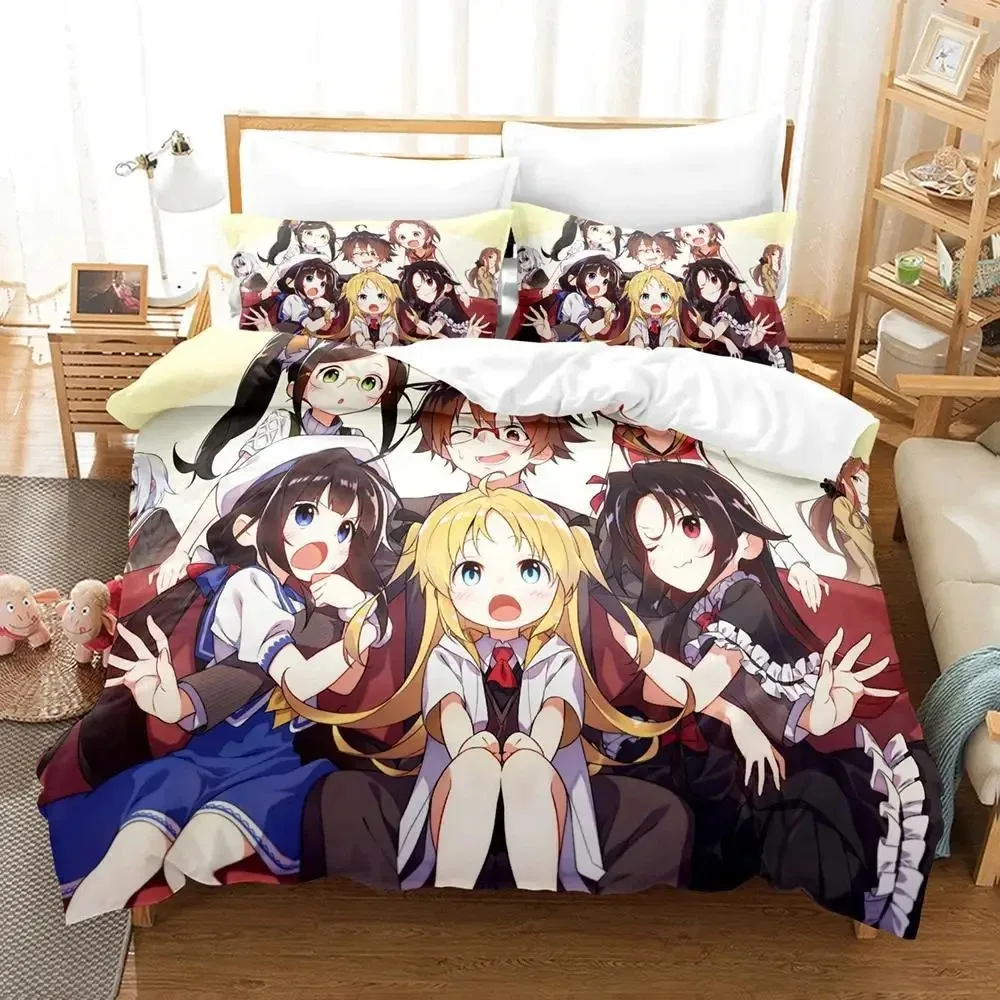 

Anime Ryuo's Work is Never Done Bedding Set Duvet Cover Bed Set Quilt Cover Pillowcase Comforter king Queen Size Boys Adult