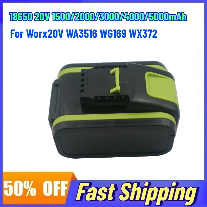 

18650 20 В 5000 мАч аккумуляторная батарея для Worx20V WA3516 WG169 WX372 маленькая версия электрическая дрель литиевая батарея