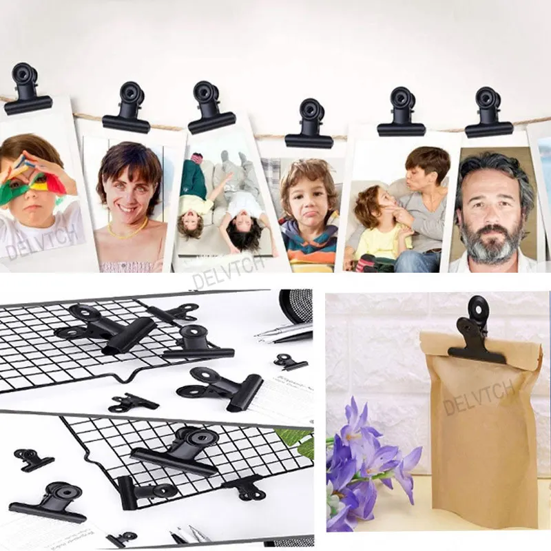 3/5Pcs Large Size Stainless Steel Clips Metal Spring Grip Clips Ticket Paper Clamps Office File Document Binder Clip Stationery