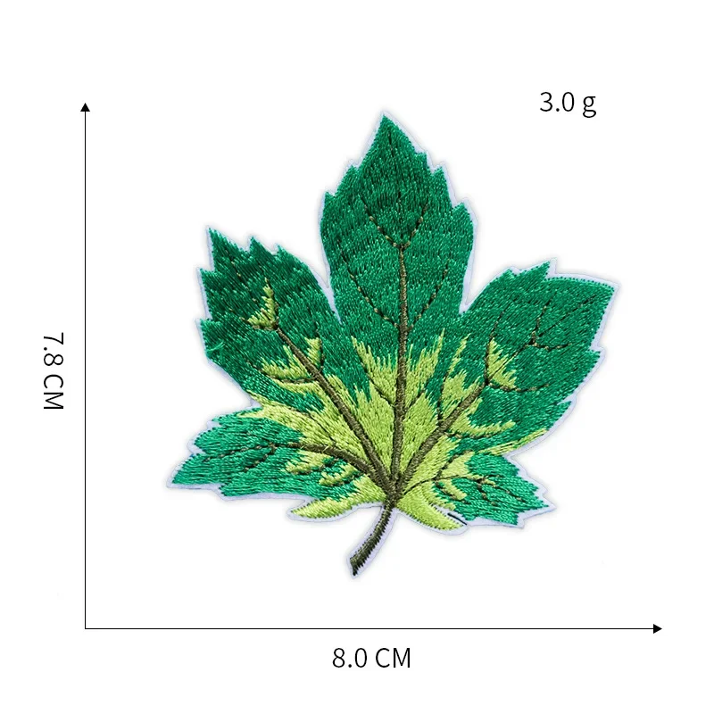 9 Color Maple Leaves Embroidery Cloth Sticker Iron on Patch Thermo Adhesive Badges Kids Clothes Bags Appliques Patches Wholesale