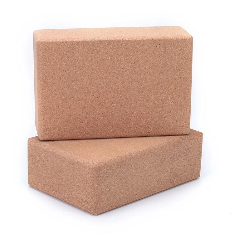 China manufacturer Eco-friendly High density 100 natural Organic cork yoga block wholesale