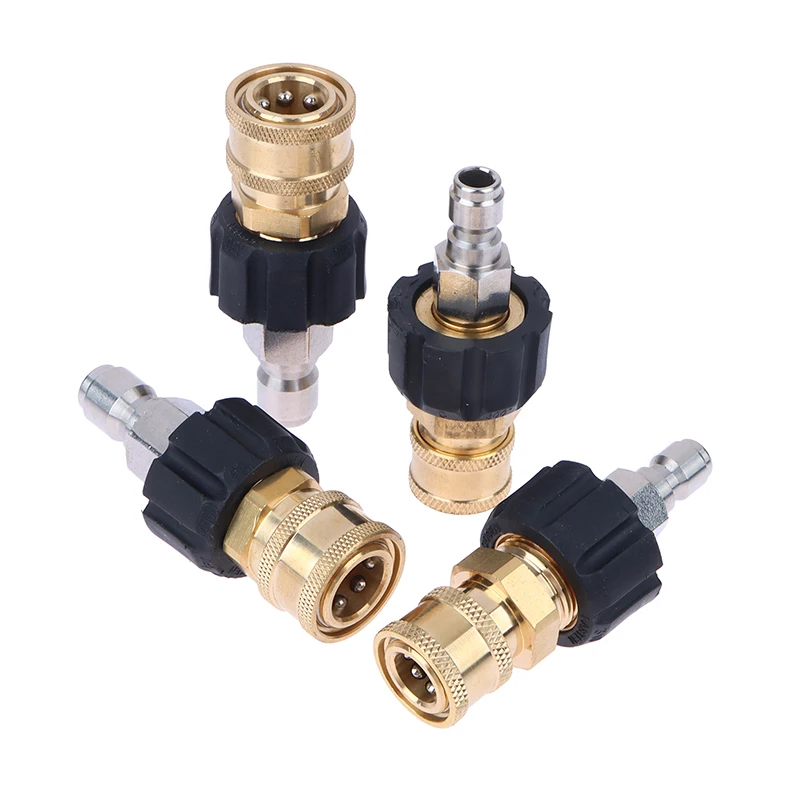 Hogedrukreiniger Snelkoppeling Fittingen M22 14/15mm tot 1/4 3/8 Inch Hogedrukreiniger Slang & Pistool Adapter Max 4500 PSI