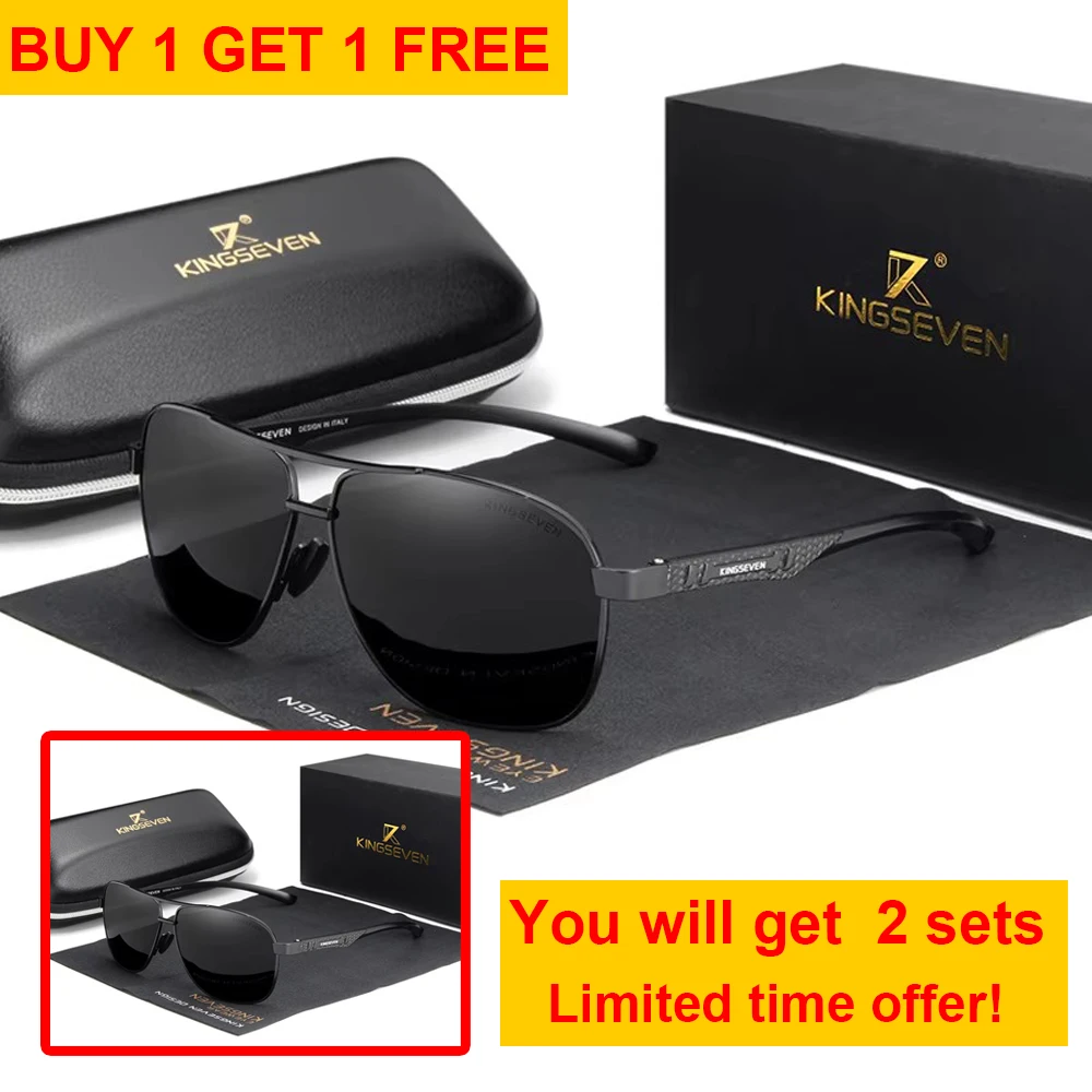 KINGSEVEN 2024 Marke Männer Aluminium Sonnenbrille Polarisierte UV400 Spiegel Männliche Sonnenbrille Frauen Für Männer Oculos de sol 4