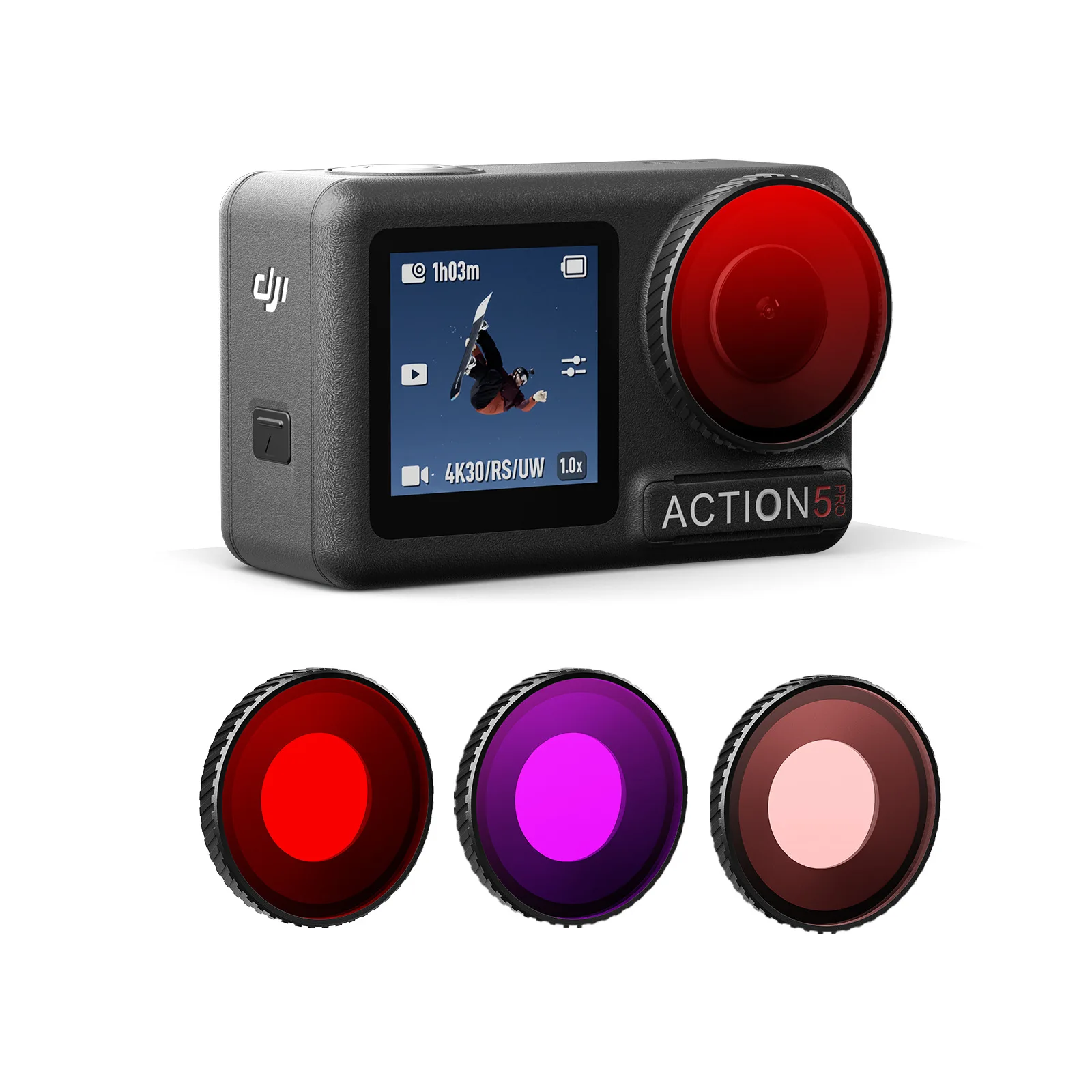 سبائك الألومنيوم عمل كاميرا تصفية 2.0 مللي متر سمك واقية عدسة تصفية مقاوم للماء الغوص تصفية ل DJI Osmo Action 5Pro 4 3