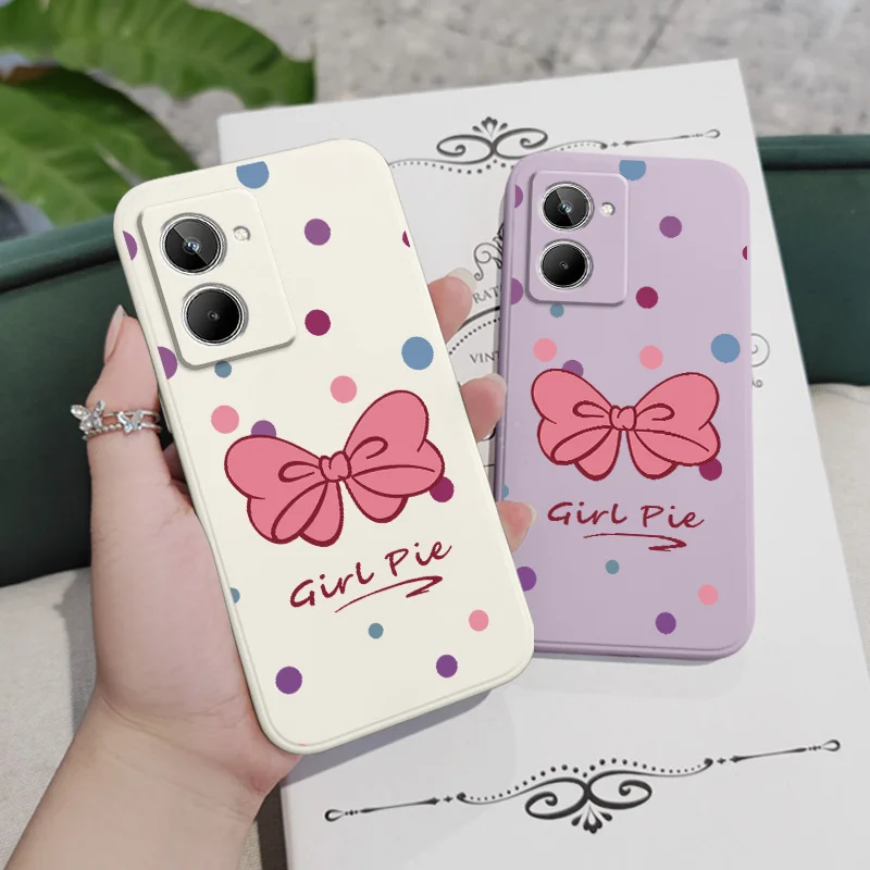 Fairy Bow Phone Case For OPPO Realme 11 10 9 9i 8 8i 7 Pro Plus C35 C21Y C25Y C25 4G 5G Liquid Silicone Cover image 5