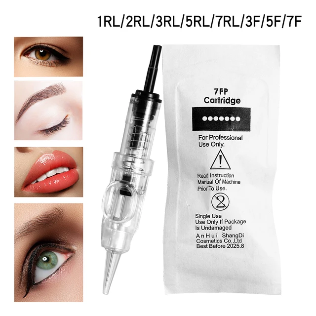20 szt. Kartridże do tatuażu Igły Sterylne Permanentne 0.30MM PMU Pióro Makijaż Brwi Eyeliner Usta Microblading Maszynki Akcesoria