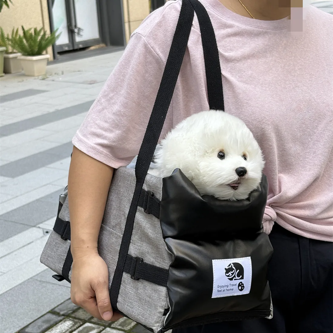 سلامة السيارة مقعد الحيوانات الأليفة الجلود، للكلاب المتوسطة/الصغيرة القط السفر التحكم المركزي القط DogBed النقل الكلب الناقل حامي أكياس الكلاب