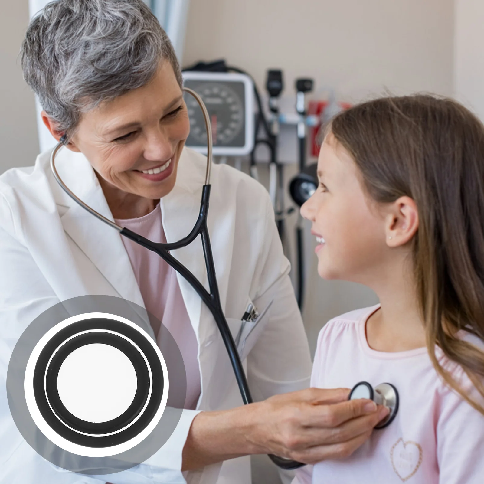 

2 Pcs Cardiology Accessories Stethoscope Membranes Bell Cover Replacement Child Diaphragm for