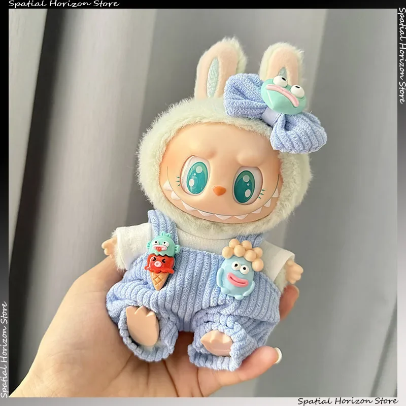 17cm plyš doll's oblečení sada labubu DIY dress-up hra oblečení kawaii koreje kpop modla panenek kombinézy obleček