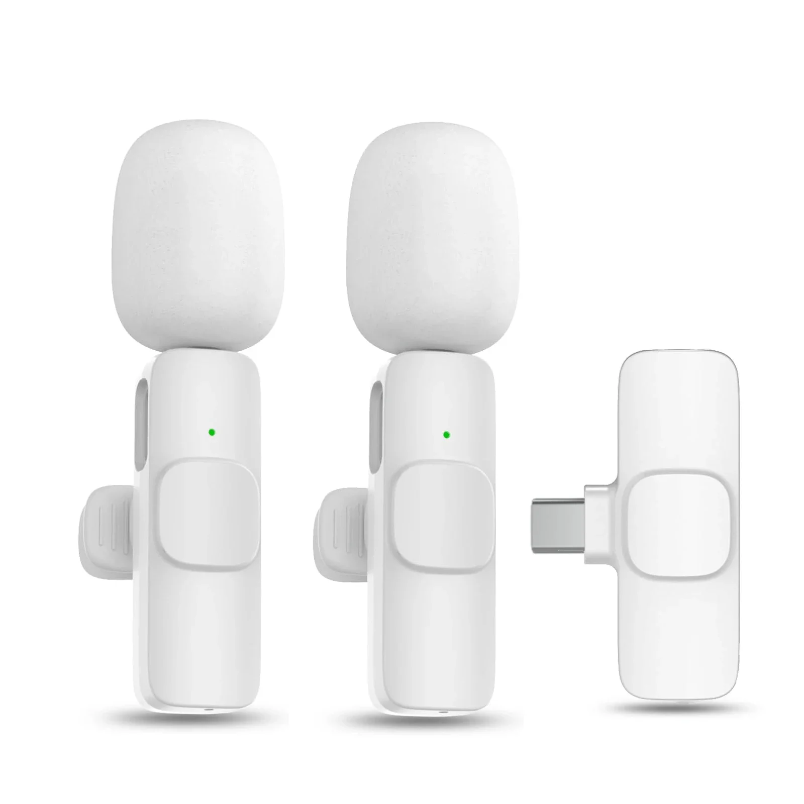 Không Dây Lavalier Microphone Âm Thanh Video Ghi Âm Mini Mic Cho iPhone iPad Android Laptop Sống Chơi Game Điện Thoại Di Động Microphone