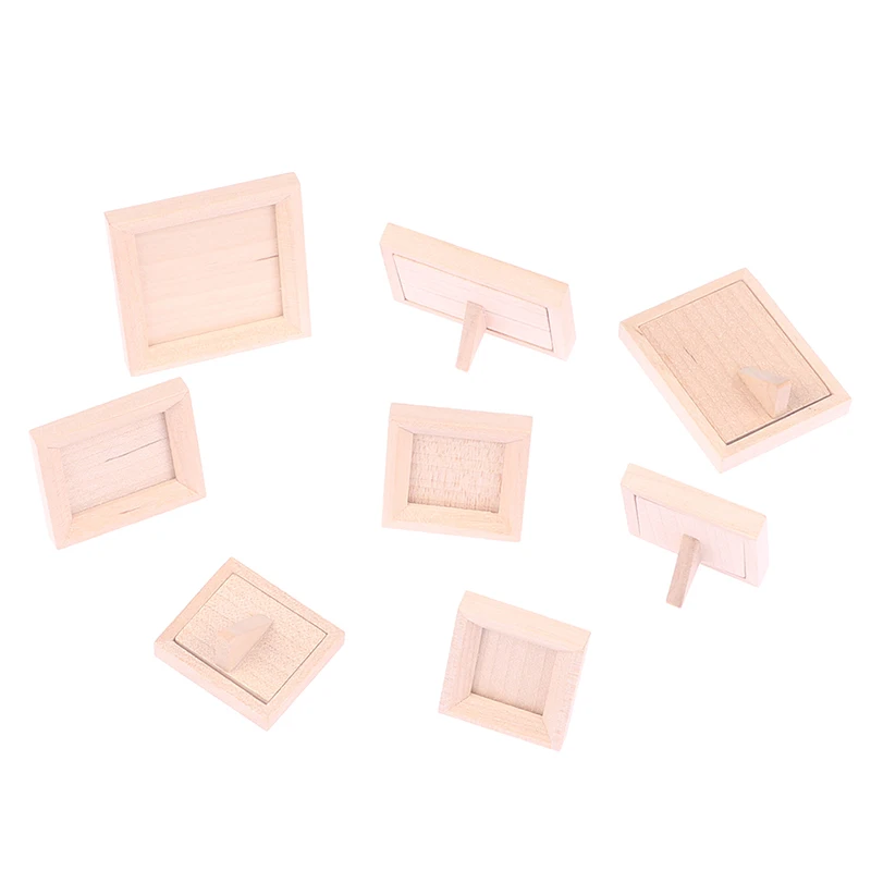 1/12 Dollhouse Miniature Wood Photo Frame Simulation Furniture Model Accessories Doll House Decoration