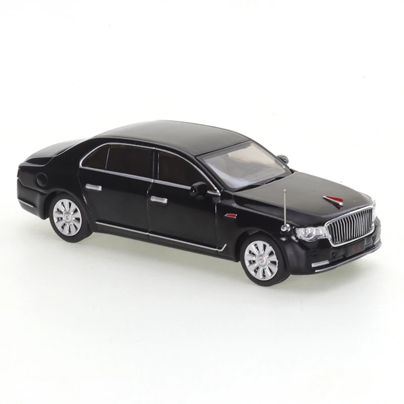 XCARTOYS 1/64 Red Flag N501 Premium Luxury Sedan Black Cars Alloy Motor Vehicle Diecast Metal Model Kids Xmas Gift Toys for Boys