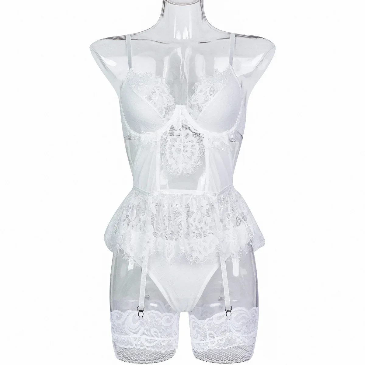 여성 섹시한 이국적인 세트 레이스 속이 빈 란제리 속옷 우아한 숙녀 파티 클럽 이국적인 의류