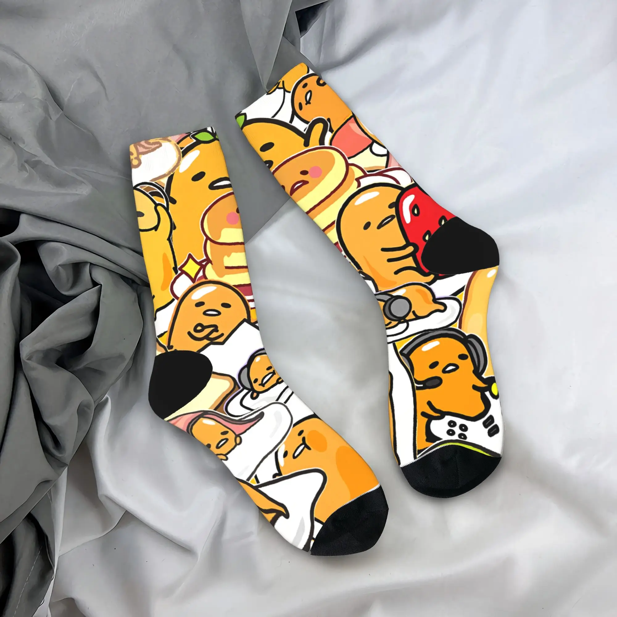 

Милые носки Gudetama: современные, осенние, влагоотводящие мужские носки, теплые, мягкие, дизайнерские, для бега и спорта