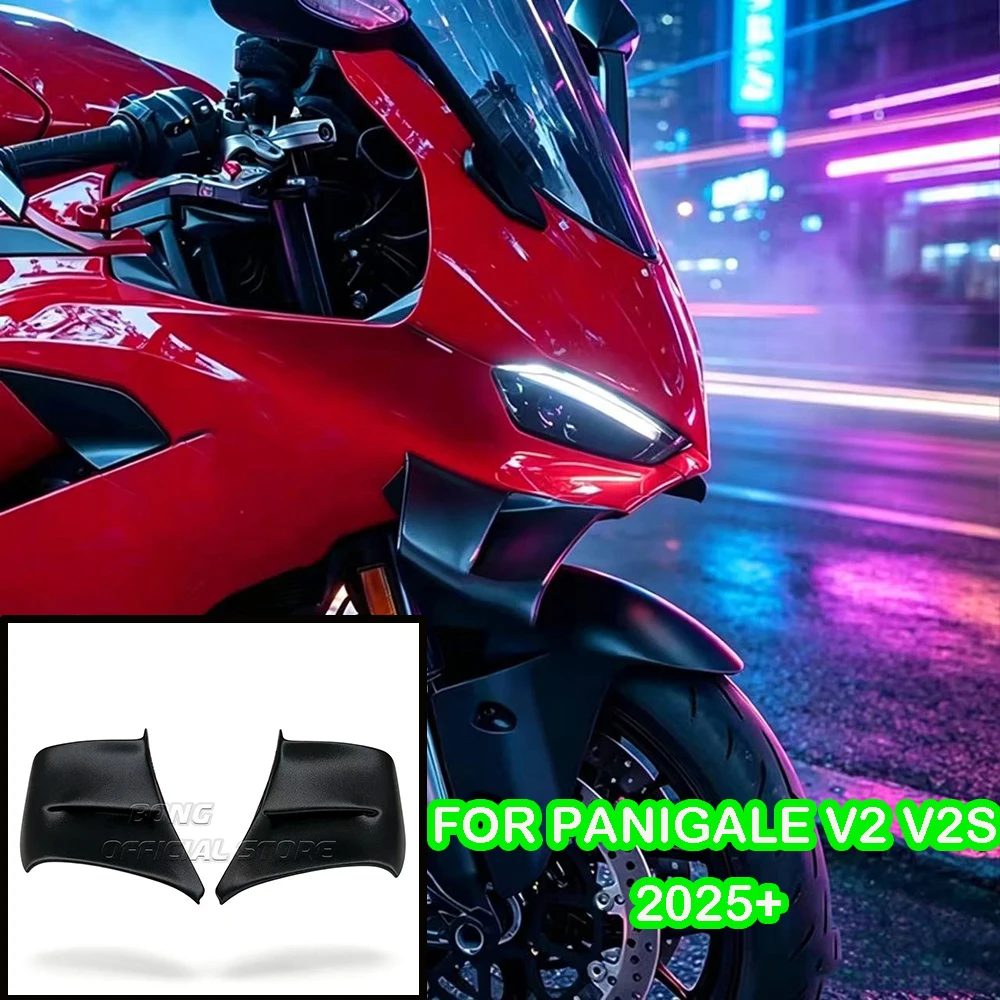 New Motorcycle Winglets Spoiler V2 Wings Fixed Wing For Ducati Panigale V2 V2S V2R 2025-2026 Side Panels Fairing Accessories