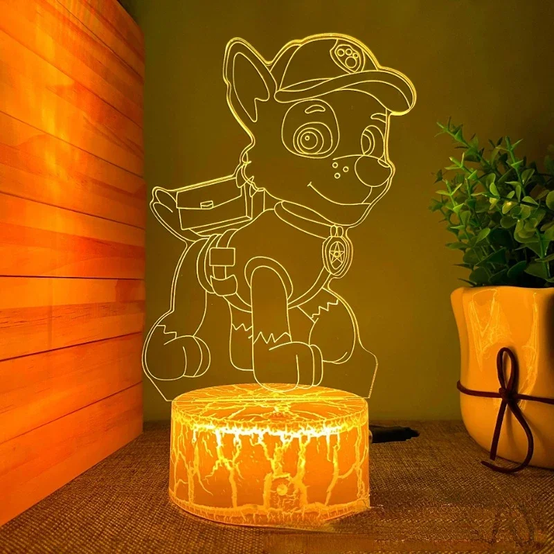 PAW Patrol 3D Lamp Acrylic LED Night Lights Night Light Led for Bedroom Decoration Christmas Decor Wedding Party Favors cartoon