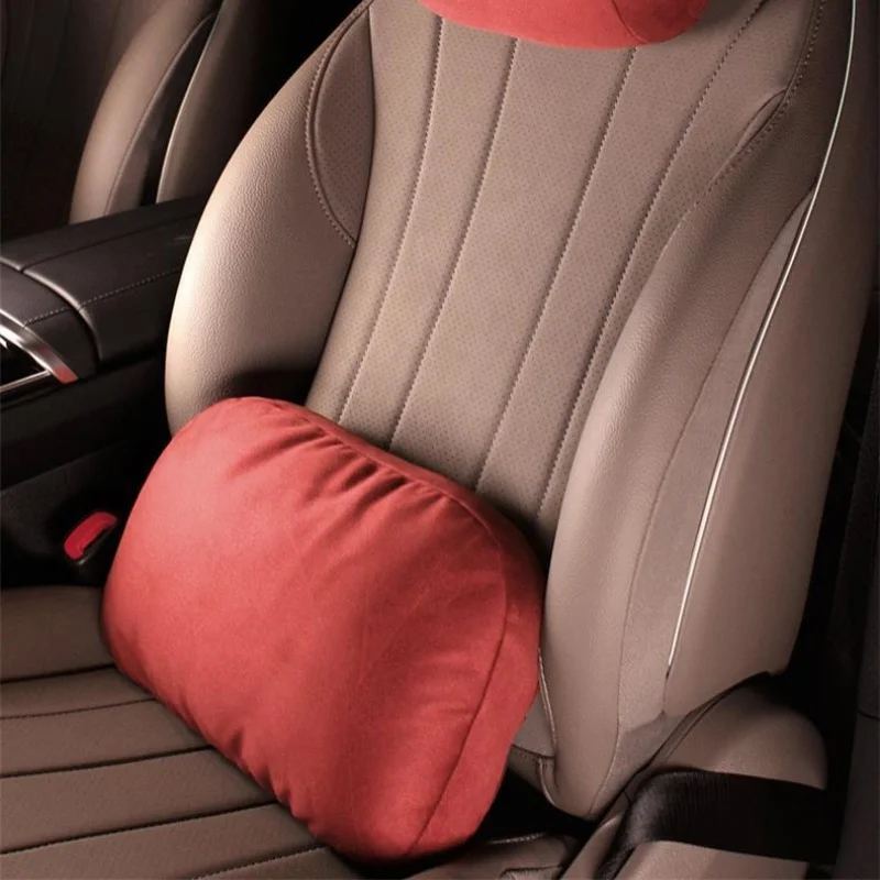 Car waist pillow suede universal pillow high-end ultra soft comfortable waist pillow For Toyota car