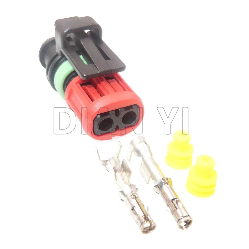 1 Set 2 Way Auto Plastic Housing Adapters Car Engine Wire Plug AC Assembly Automobile Fuel Spray Nozzle Cable Socket 1337245-3