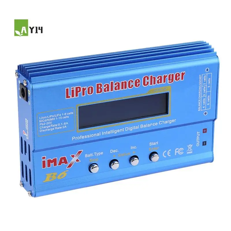

AY14 -For IMAX B6 80W Lipo Battery Charger+T Plug Lipo Nimh Li- Ni-Cd Digital Lipro Balance Charger Battery Charger US Plug D