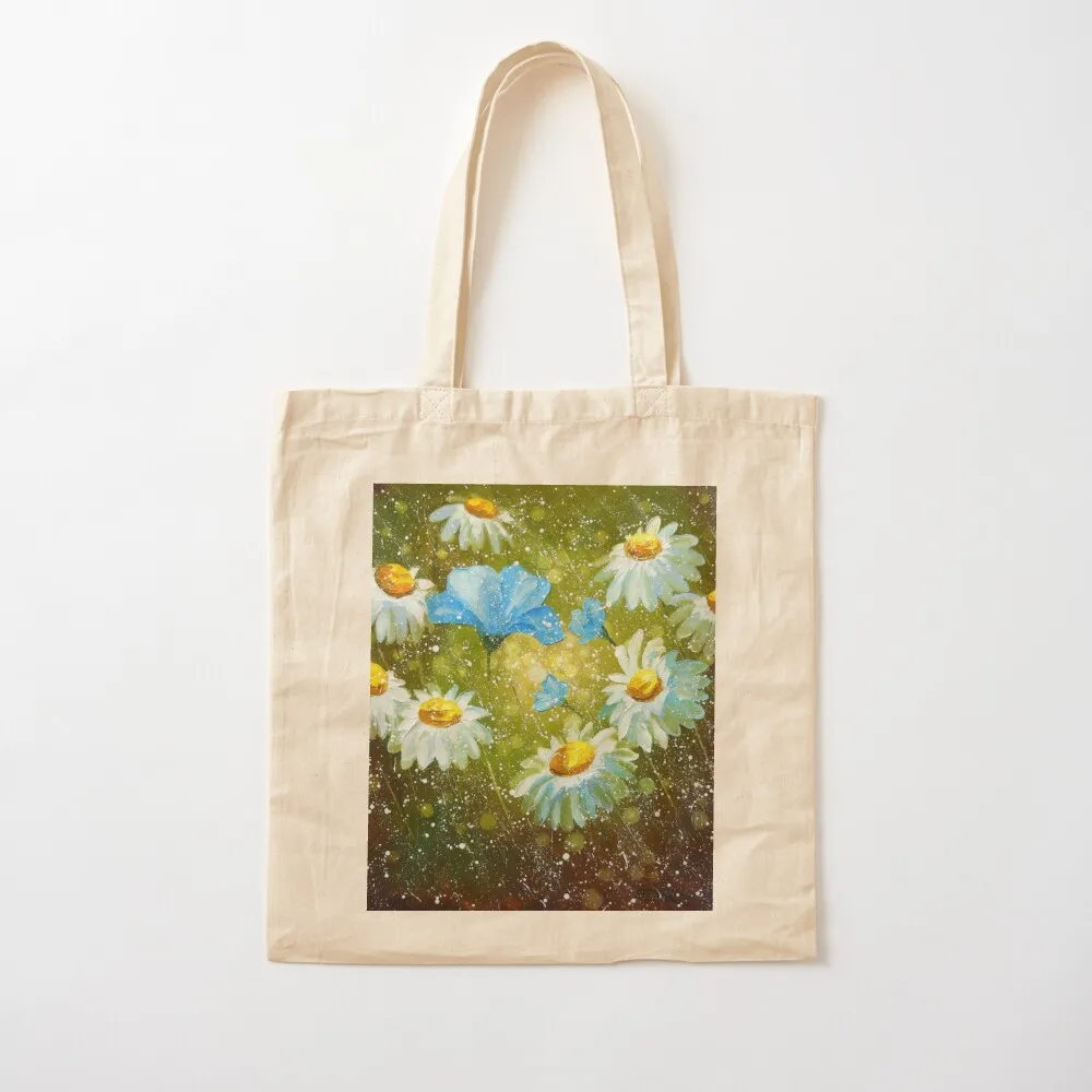 Daisies in the field Tote Bag Big bag bag luxury women sacs de shopping Women's handbag