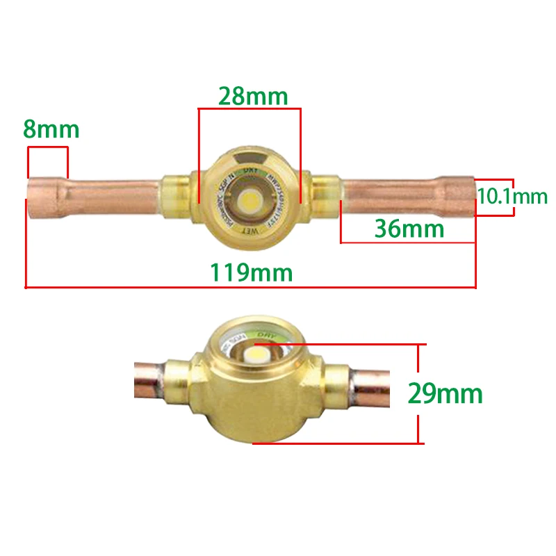 Central Air conditioning Cold Storage Refrigeration Equipment Danfoss SG Sight Glass Unit Refrigeration Accessories