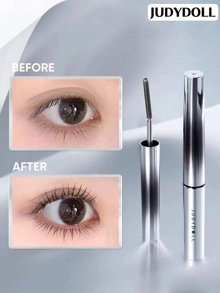 Judydoll Lashes Mascara Lengthening Curling Thick Waterproof Sweatproof Silk Fiber Eyelash Extensions Eye Cosmetics