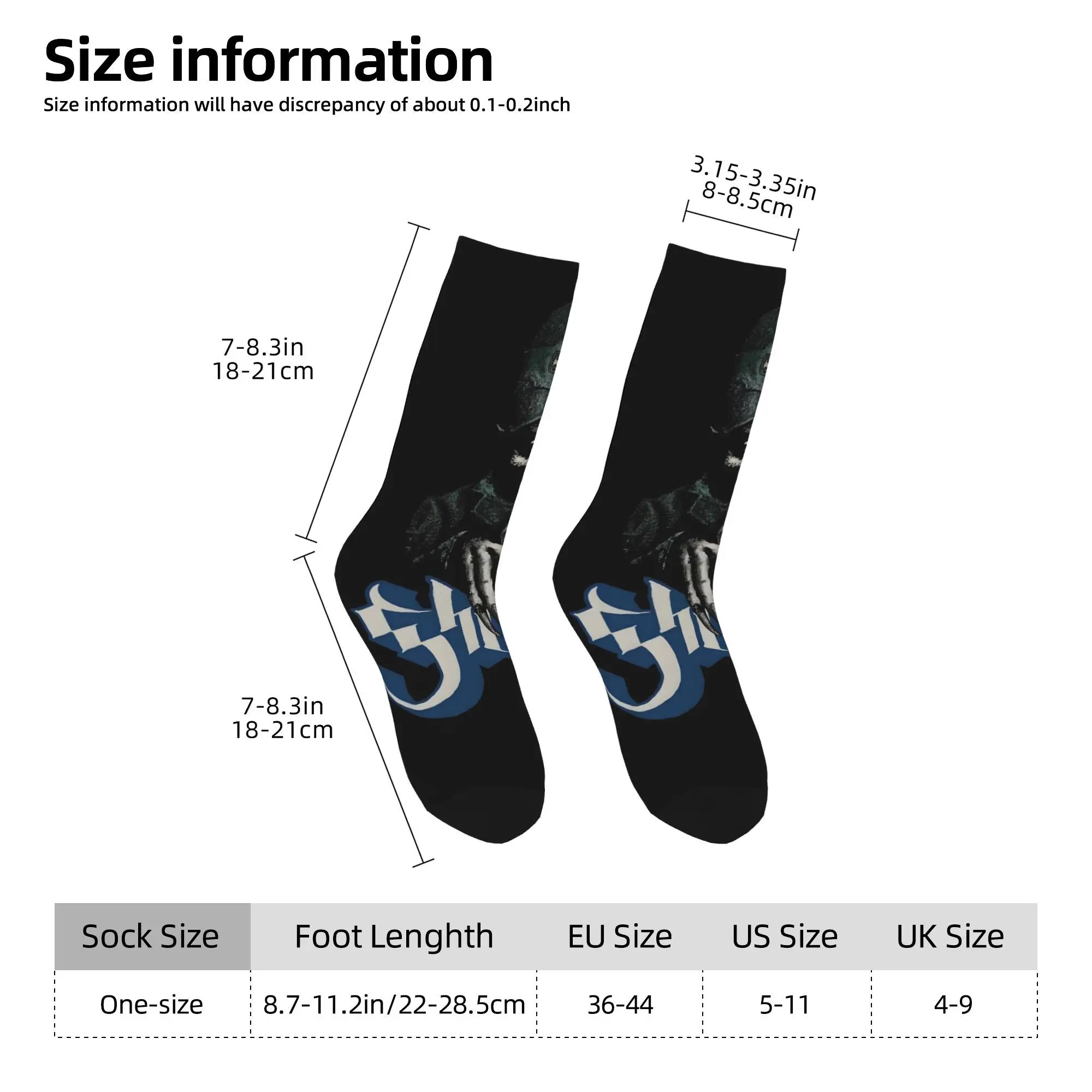 Custom Cute Men's G-Ghosts Heavy Metal Band Rock Dress Socks Unisex Warm Breathbale 3D Printing Popular Crew Socks