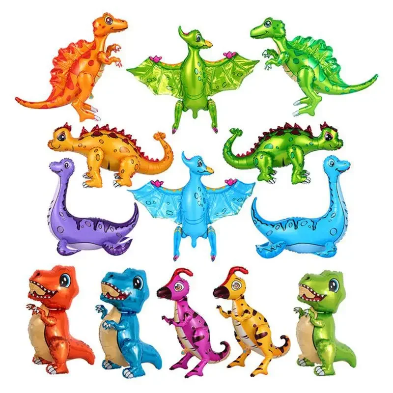 New 4D 3D Dinosaur Aluminum Film Balloon Assembly Ankylosaurus Pterosaur Tyrannosaurus Rex Children's Birthday Party view 2