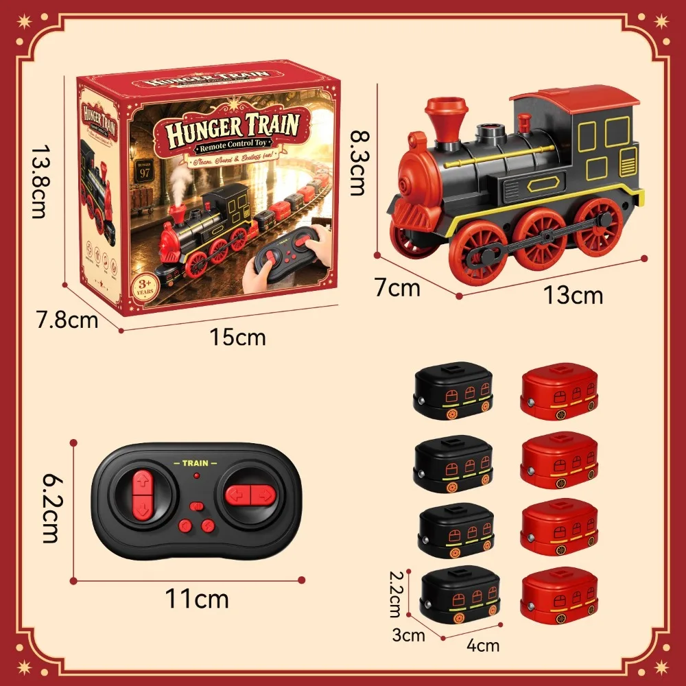 Remote Control Magnetic Greedy Little Train Magnetic Suction Greedy Snake Battle Simulation Toy Educational Interactive Play Toy view 6