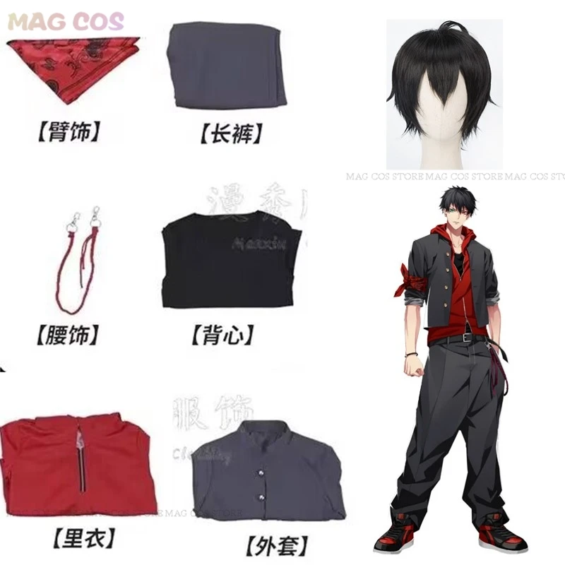 Ichiro Yamada Ichiro Cosplay Costume wig Pants Men Halloween Fahion Suit Hypnosis Microphone Division Rap Battle DRB Outfit