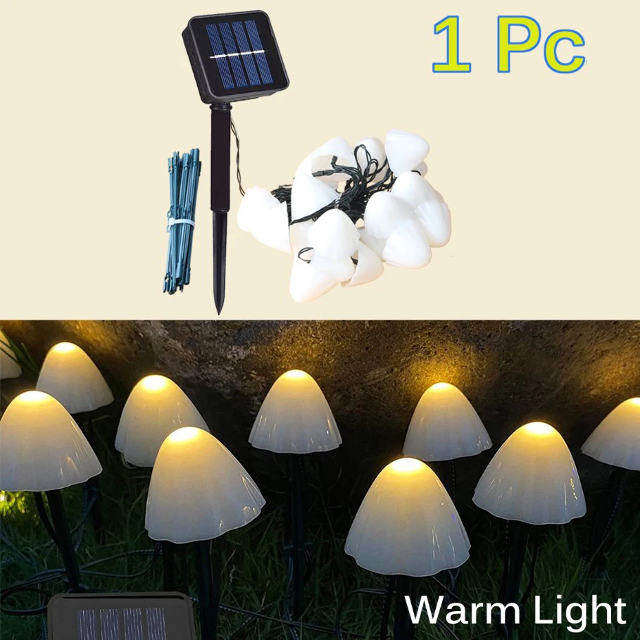 Solar Lichter String Pilz Rasen Lichterkette LED Solar Lampen Im Freien Für Garten Terrasse Terrasse Weg Landschaft Dekoration Lampen