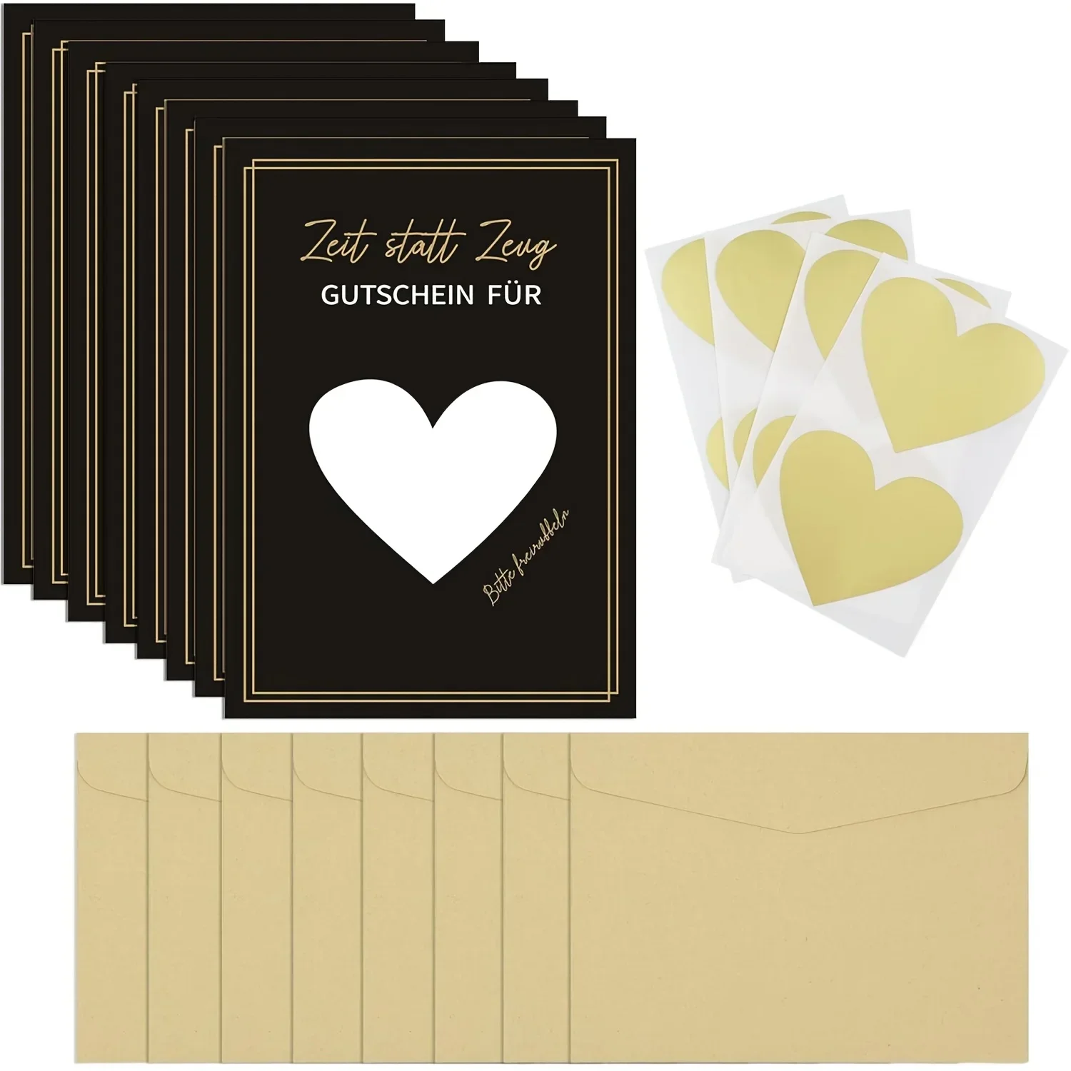 8er-Set DIY Rubbelkarten - Füllbare Gutscheine für Geburtstage, Individuelle Rabattkarten, Rubbel-Geschenke, DIY Gutscheinbücher