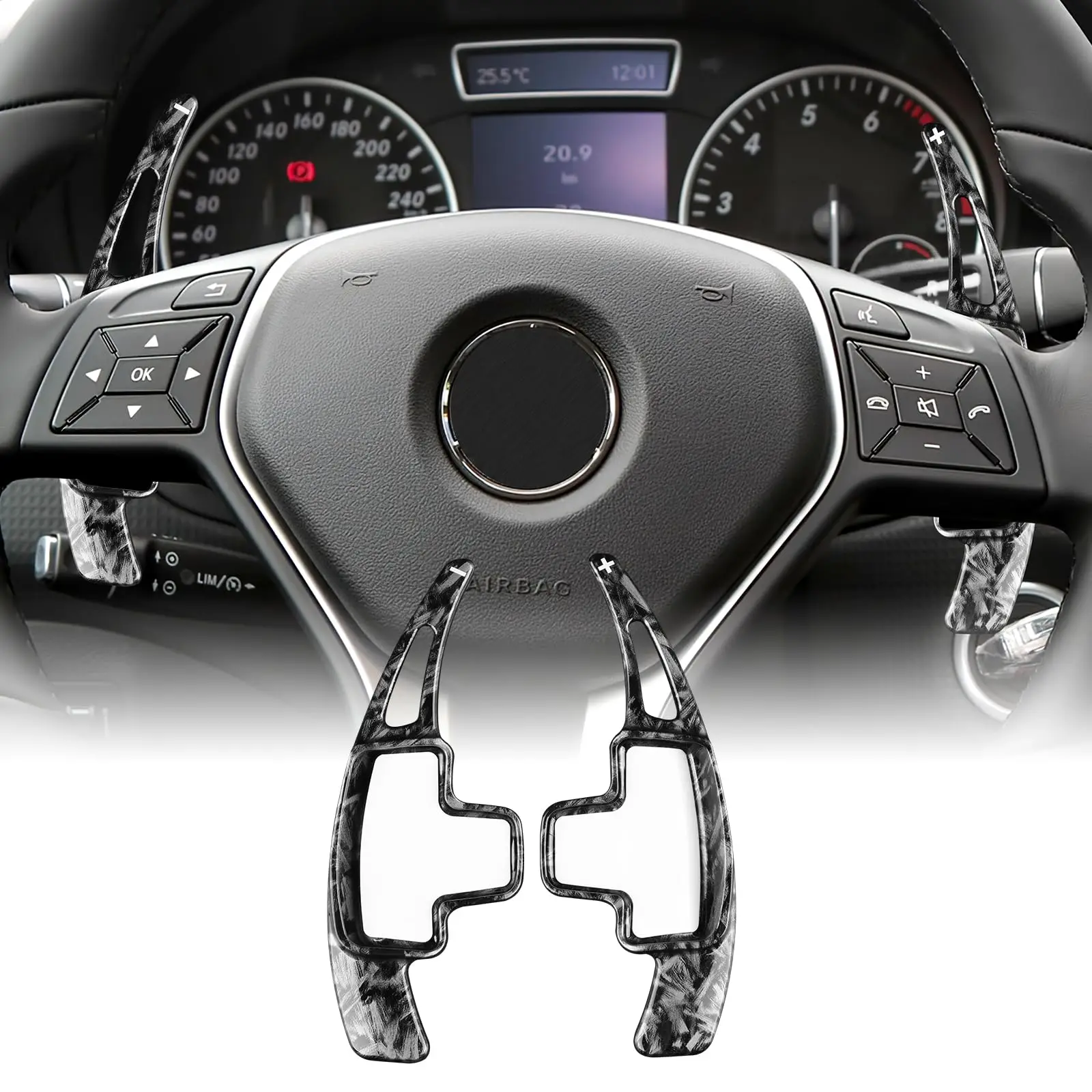 

Для Mercedes Benz A B E Class W176 W246 W212 W251 GLK X204 GL X166 SLK W166 Лопатка переключения передач на руле ABS DSG Interior Decorat