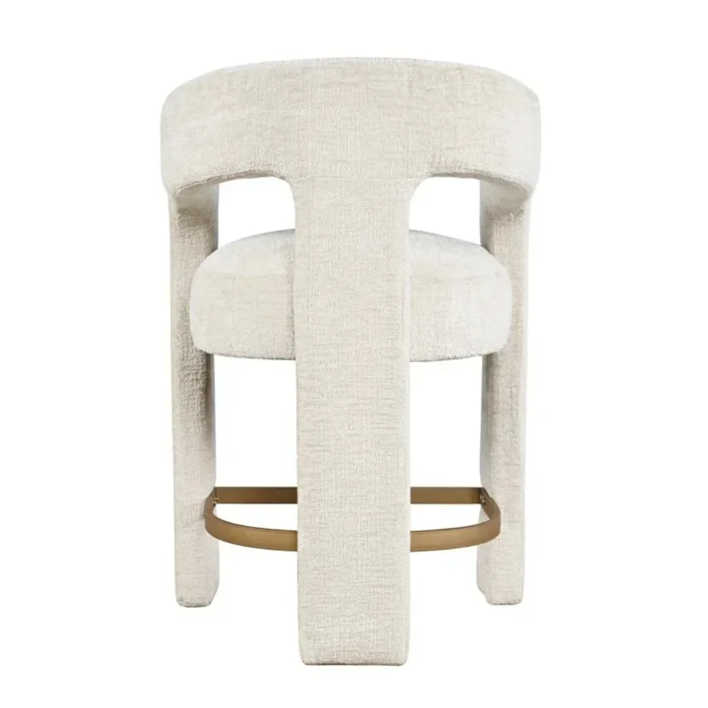 Modern Upholstered Counter Stool Velvet Kitchen Bar High Chair For Home Hotel Furniture view 6