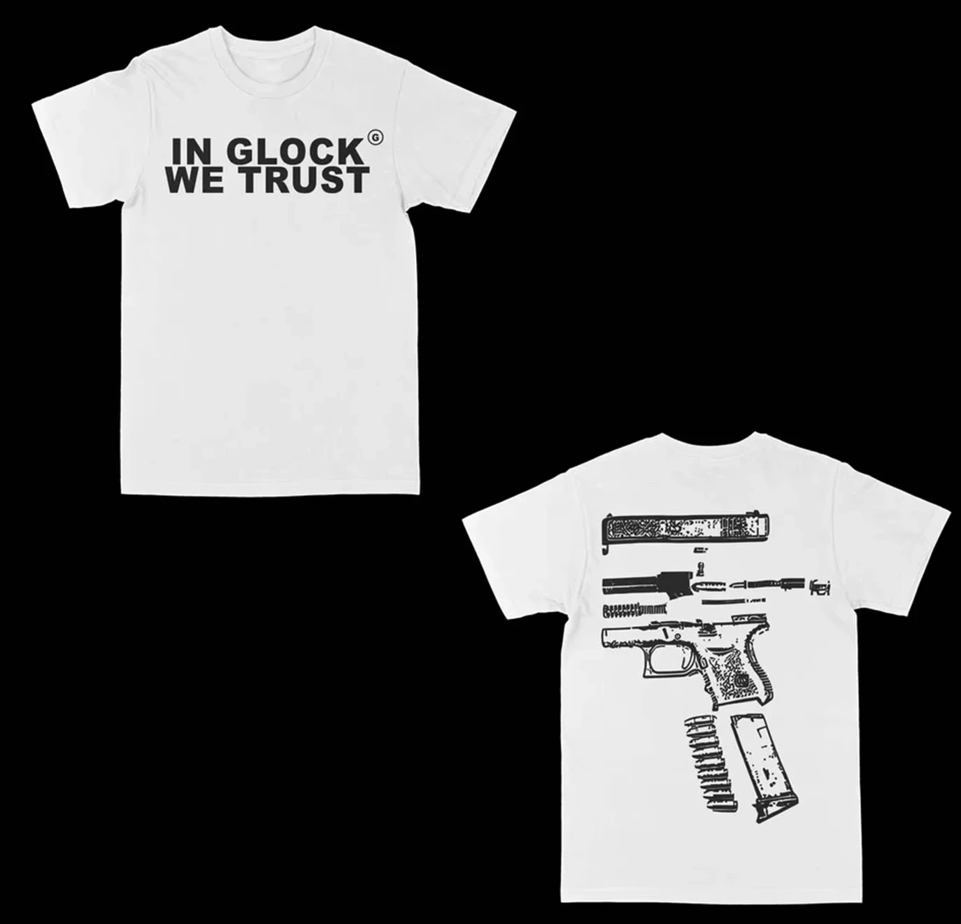 In Glock We Trust Graphic Tee T-Shirts Summer Men's Women Leisure Cotton Tees Shirt O Neck Short Sleeve Tops Loose Casual Trendy
